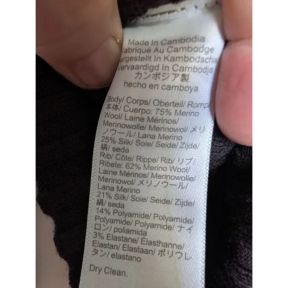 Madewell Merino Silk V-Neck Cardigan Brown Slim Fit Knit XXS NY442 Quiet Luxury - Picture 8 of 11